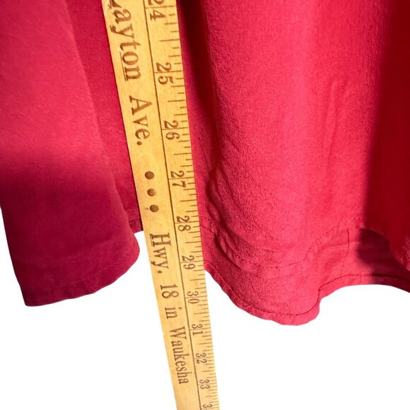 Lilly Pulitzer 100% Silk Elsa Long Sleeve Blouse Top Women Poinsettia Red - Picture 8 of 8